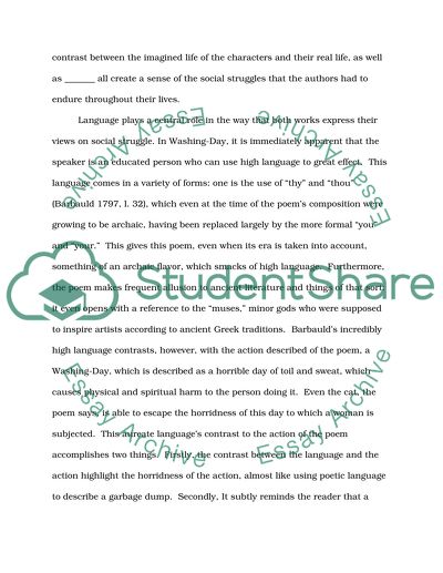 Funeral Blues by WH Auden and Washing-Day by Anna Laetitia Barbauld