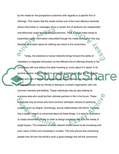 Social Network and Consumer Behaviour