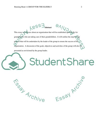 A Group for the Elderly