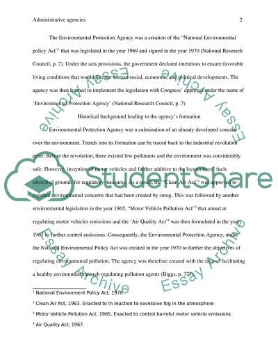 Project- Administrative Agencies