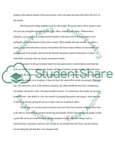 Government is a Trust