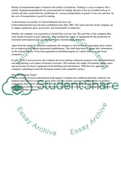 The Reasons and History of International Trading, the Process of Doing Export and Import