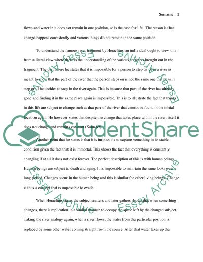 Heraclitus-Philosophy and Facts