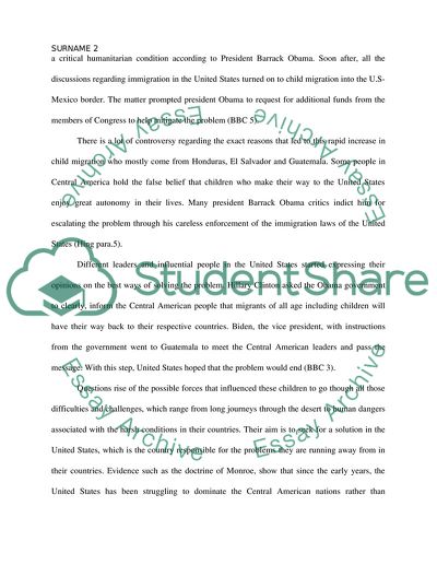 History of the Flow of Children to the US-Mexico Border