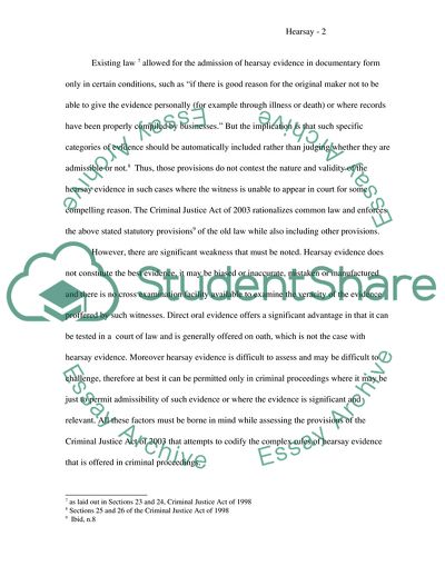 Law of Criminal Evidence