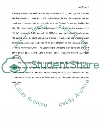 Reflective Essay On Teamwork The Manhattan Project Essay Example Topics And Well Written The Manhattan Project Essay Example Text Preview Essay Pollution also An Essay About Environment Manhattan Project Essay Thesis National Historical Park Term Paper Political Science Essays