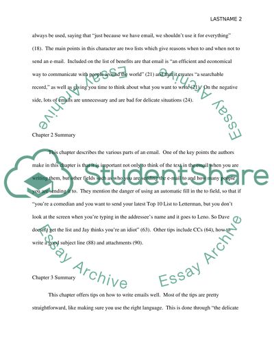 Send Chapter Summaries