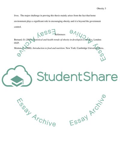 Obesity in Developed Economies