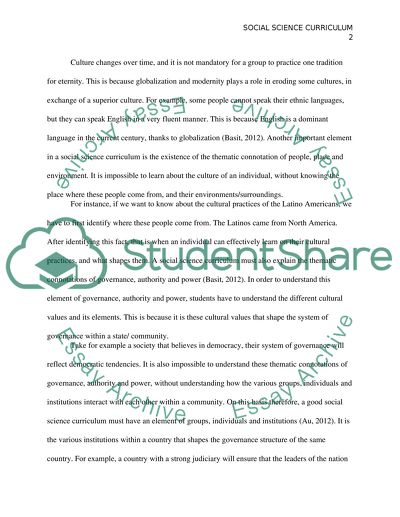 Social Studies Curriculum