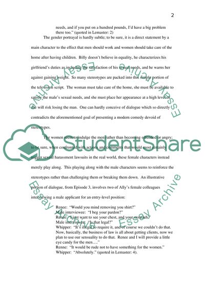 Gender Portrayal and Prime Time Comedy