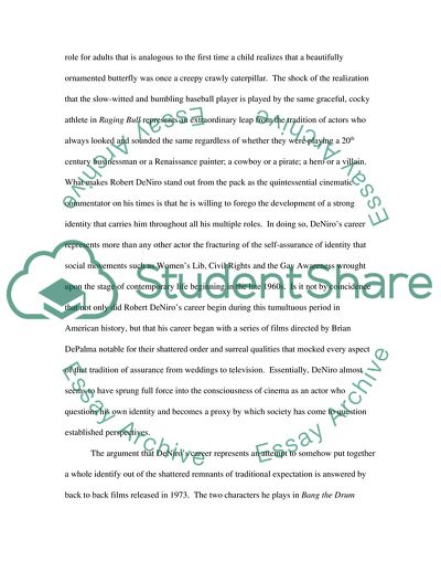 Robert DeNiro, Bang the Drum Slowly and Raging Bull