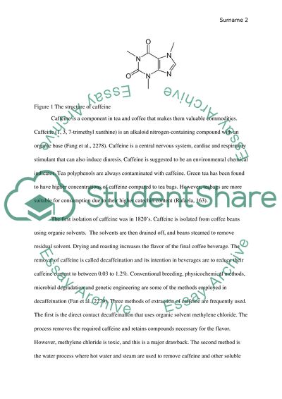 Organic Chemistry Lab: Isolation of Caffeine from a Tea Bag