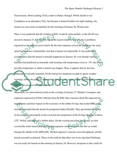 The Space Shuttle Challenger disaster