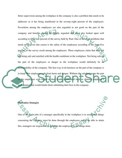 Employee Motivation At Utiliscan. Utiliscan case analysis