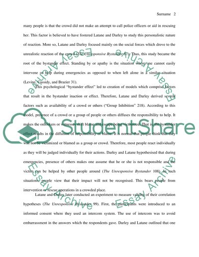 The Bystander Effect