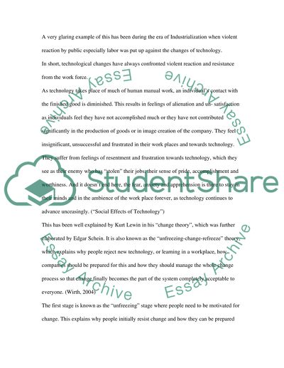 Effects of Technology on Work Force