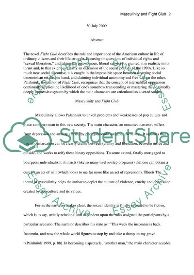 Masculinity and Fight Club