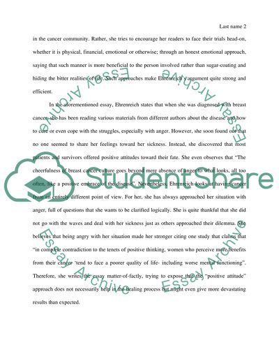 Approach of Cancer Patients