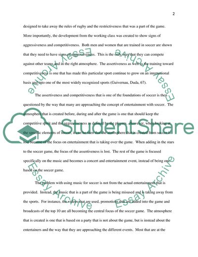 Using Music for Soccer