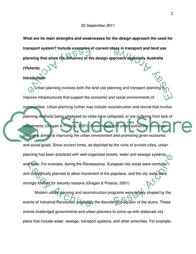 Strength and Weaknesses of Australian Transport System Design Approach