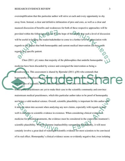 The Efficiency of Homoeopathic Medicine