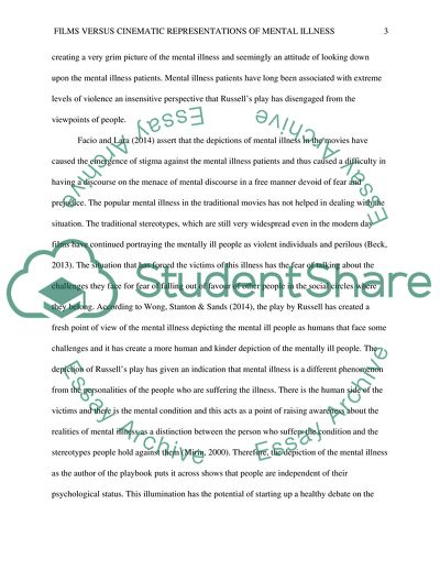 Films versus Cinematic Representations of Mental Illness