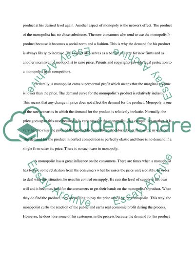 Monopolists Are Free from Competition