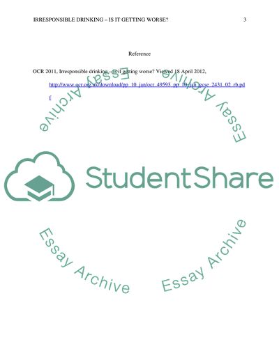 Irresponsible drinking - is it getting worse