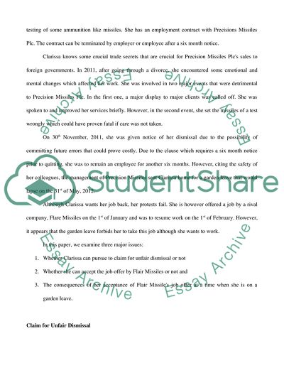 The Unfair Dismissal