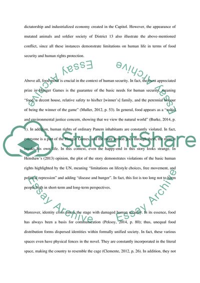 The Impact and Treatment of Security Threats by the State in The Hunger Games