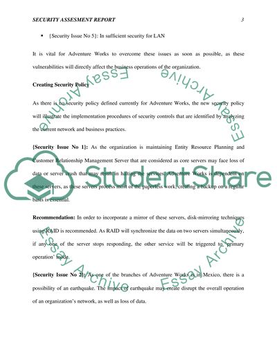 The reassessment of security issues and their impacts on Adventure Works business processes