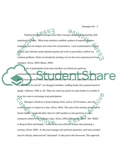 Effective Team Activities