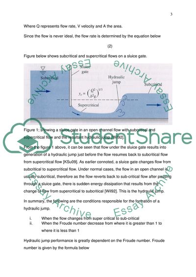 sluice gate experiment lab report