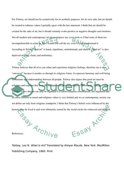 The Work of Art: What the Art Actually is