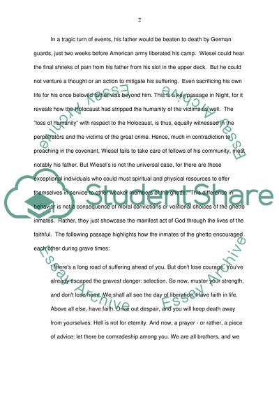 Analysis of the book Night by Elie Wiesel