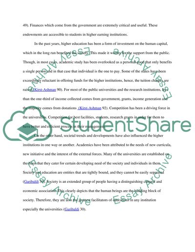 Philosophy of Education - The impact of social and economic forces on university