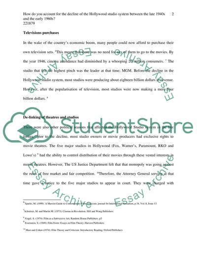 The Decline of the Hollywood Studio System