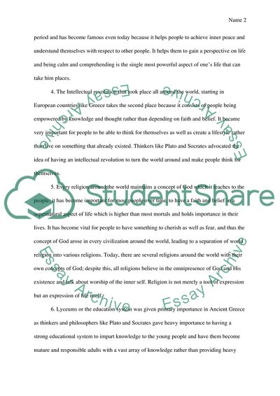 Ancient World History Tasks