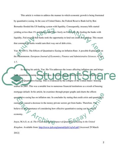 The Effects of Quantitative Easing