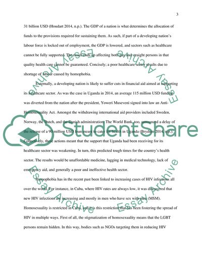 Impacts of Homophobia on a Developing Nation