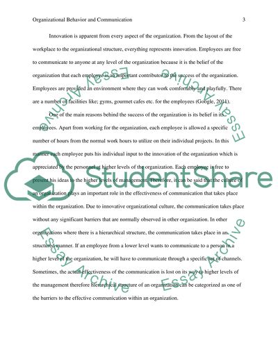 Organizational Behavior and Communication