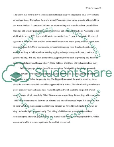 Child Soldiers in West Africa on Security in Europe