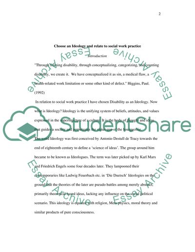 Disability as an Ideology