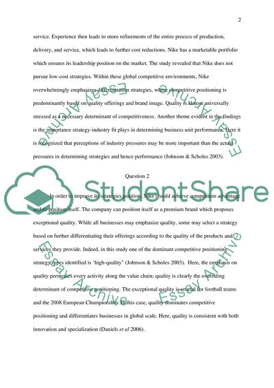 Nike Should Achieve Competition Advantage and Re-position Itself