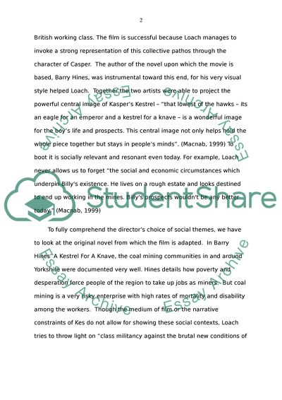 Explore how Ken Loach articulates social concerns in( Kes.)