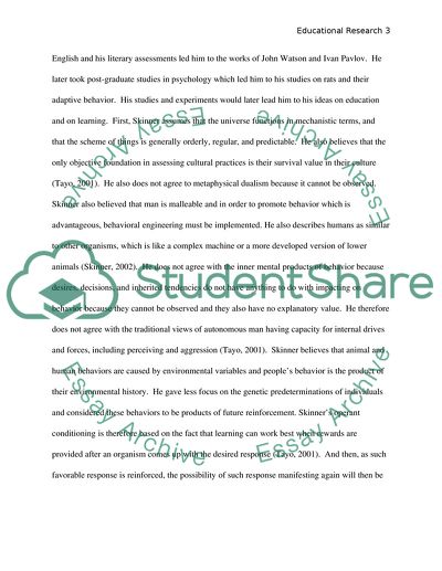 Skinners and Piagets Philosophies