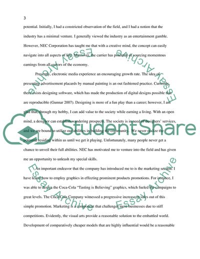 Work Experience Reflection: Visual Communication Designer