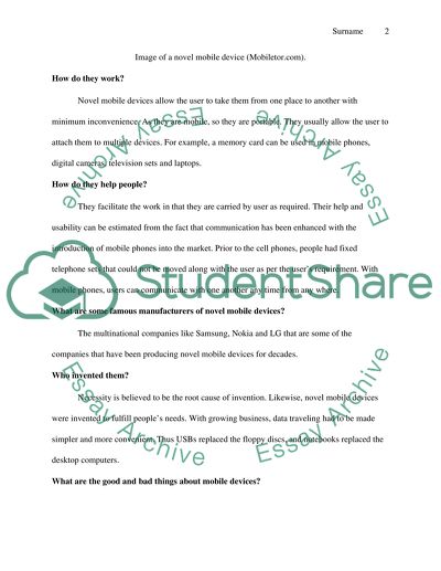 Novel Mobile devices