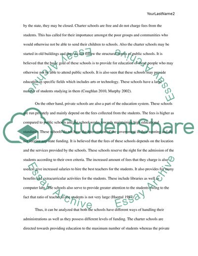 Charter and private schools