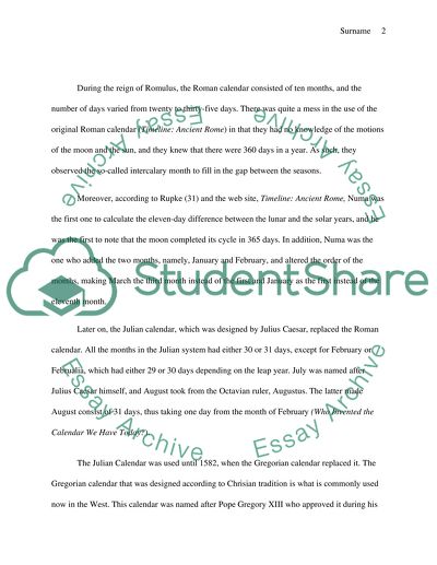 The Historyof the Calendar Then and Now